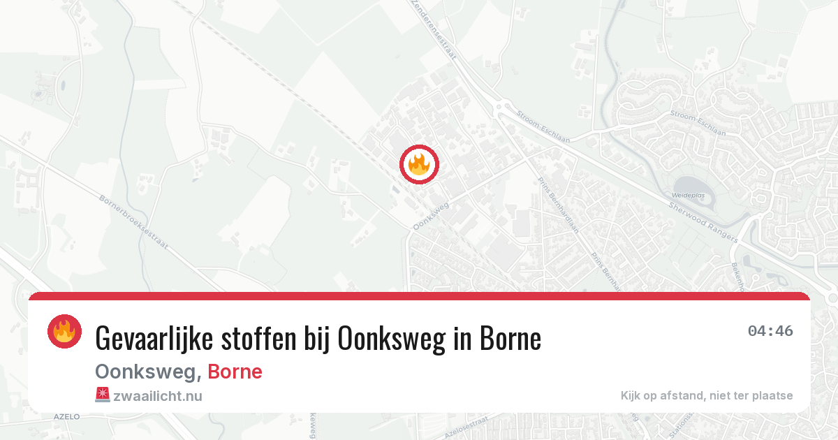 Gevaarlijke stoffen bij Oonksweg in Borne — 14 apr 2026