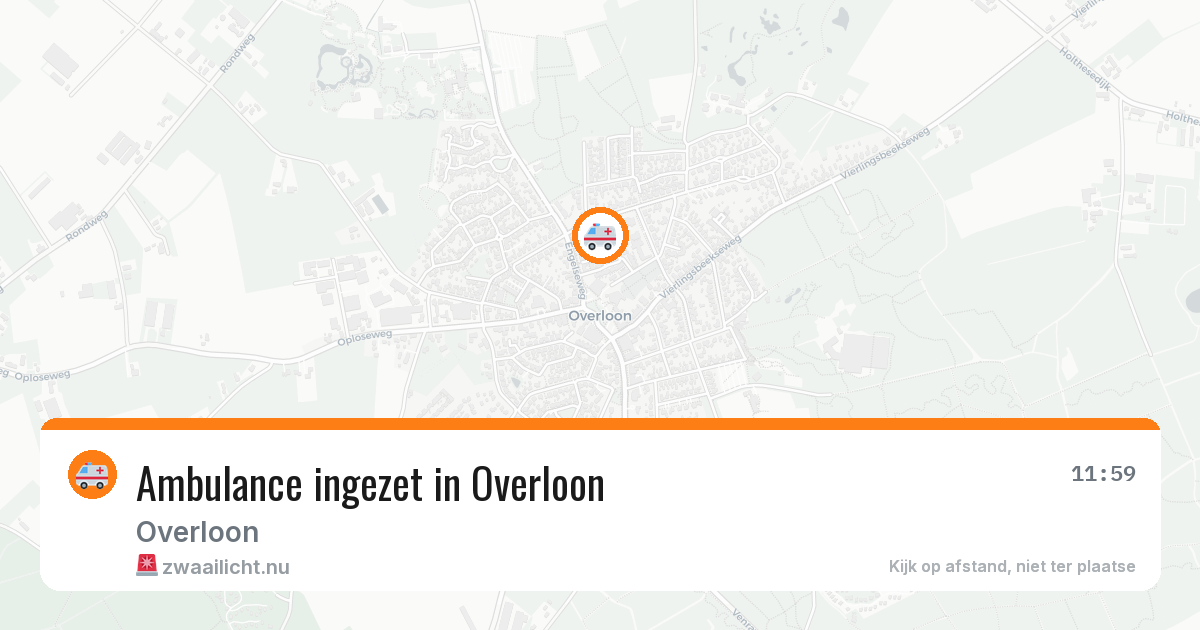 Ambulance ingezet in Overloon — 30 jun 2026