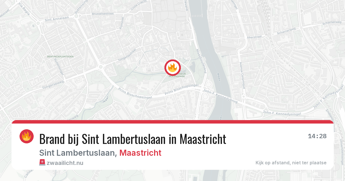 Brand bij Sint Lambertuslaan in Maastricht — 15 mei 2026