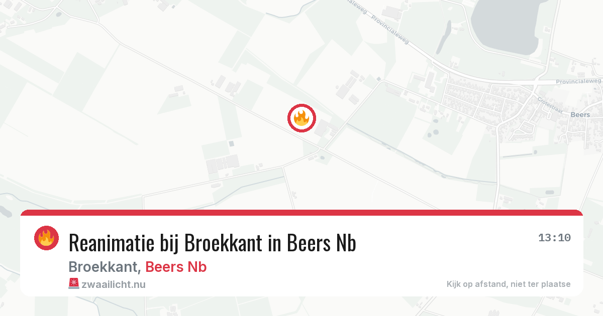 Reanimatie bij Broekkant in Beers Nb — 23 jul 2026