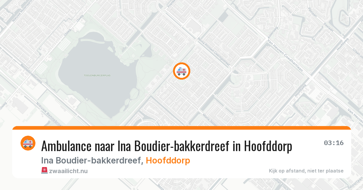 Ambulance naar Ina Boudier-bakkerdreef in Hoofddorp — 21 jul 2026