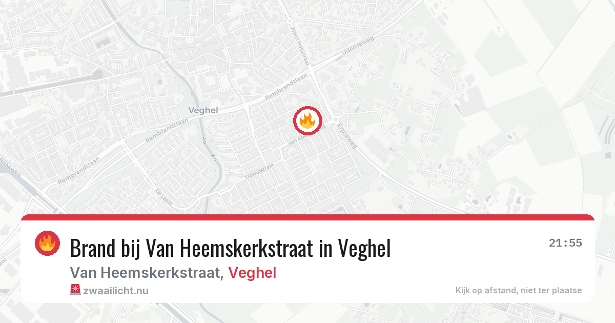 Brand bij Van Heemskerkstraat in Veghel — 25 jul 2026