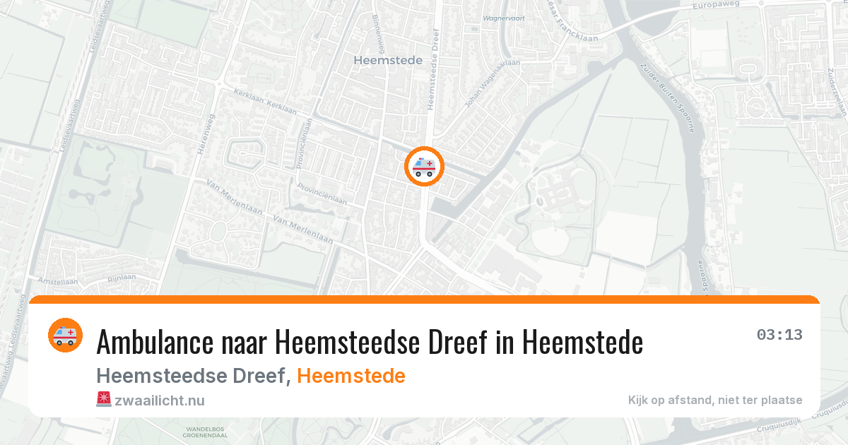 Ambulance naar Heemsteedse Dreef in Heemstede — 15 jul 2026