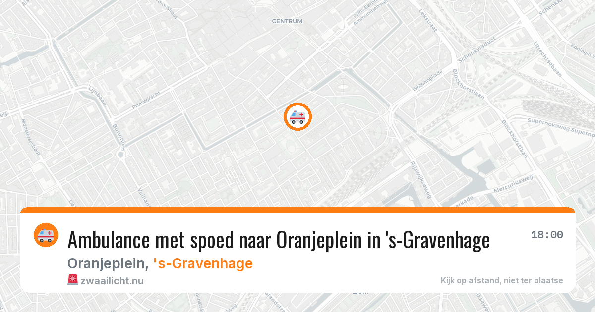 Ambulance met spoed naar Oranjeplein in 's-Gravenhage — 3 mei 2026