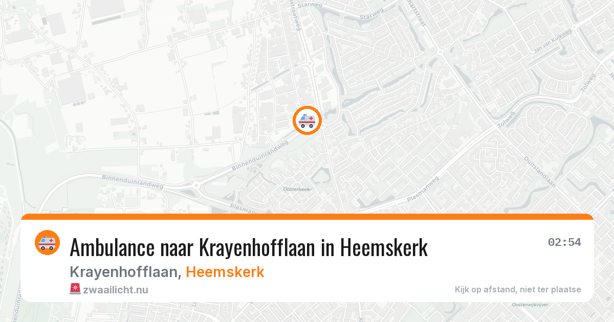 Ambulance naar Krayenhofflaan in Heemskerk — 18 jul 2026