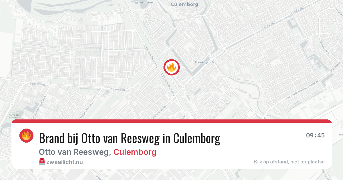 Brand bij Otto van Reesweg in Culemborg — 8 jun 2026