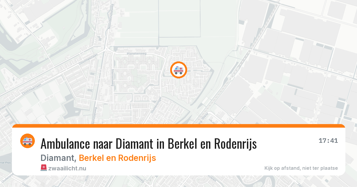 Ambulance naar Diamant in Berkel en Rodenrijs — 21 mrt 2026