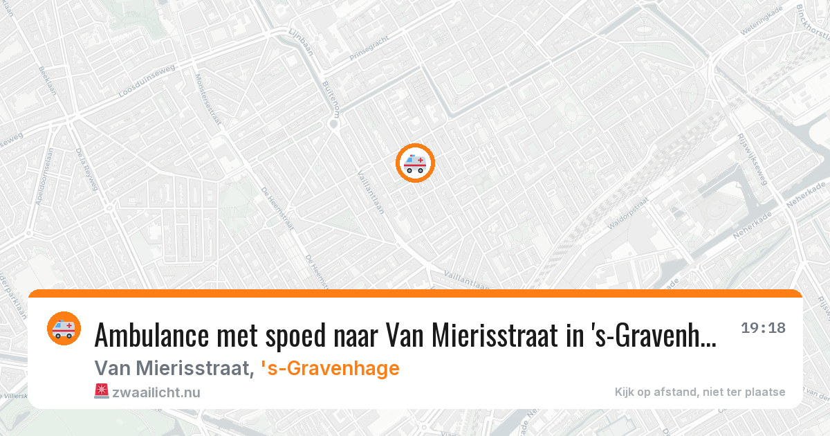 Ambulance met spoed naar Van Mierisstraat in 's-Gravenhage — 19 mei 2026
