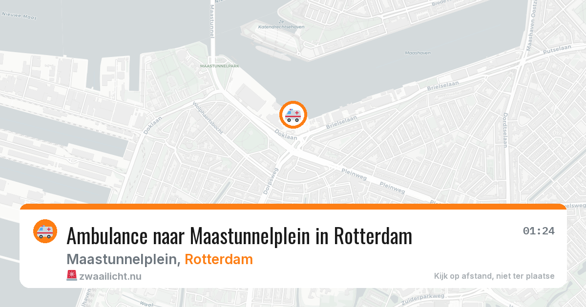 Ambulance naar Maastunnelplein in Rotterdam — 4 apr 2026