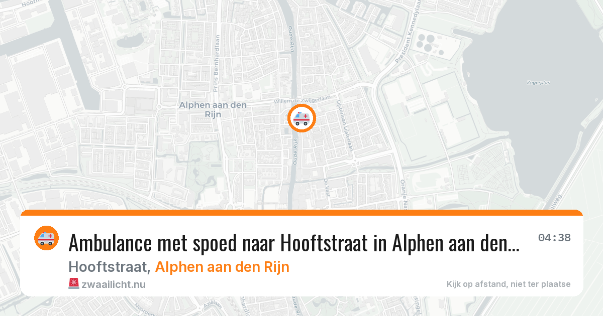Ambulance met spoed naar Hooftstraat in Alphen aan den Rijn — 23 jan 2026