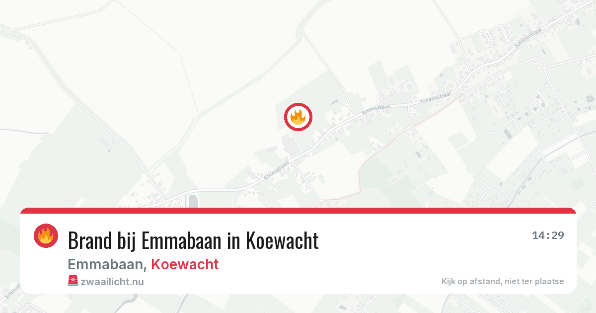 Brand bij Emmabaan in Koewacht — 19 jan 2026