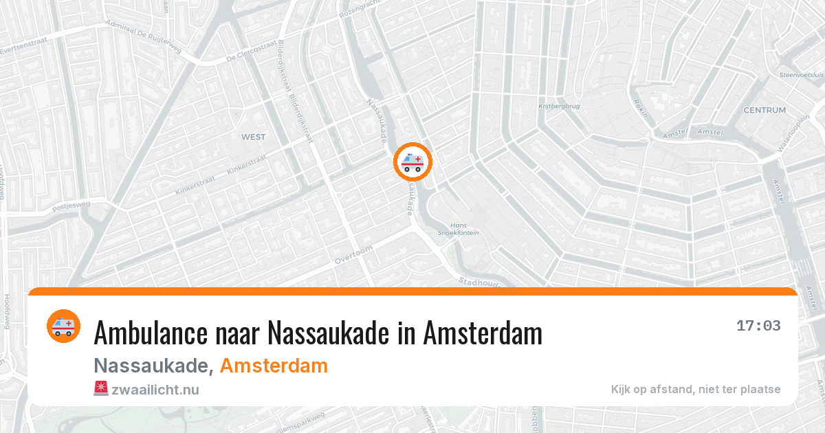 Ambulance naar Nassaukade in Amsterdam — 23 mei 2026