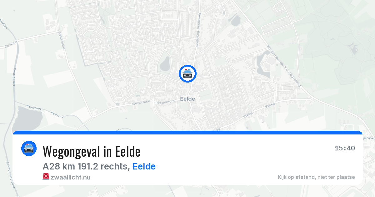 Wegongeval in Eelde — 14 mrt 2026