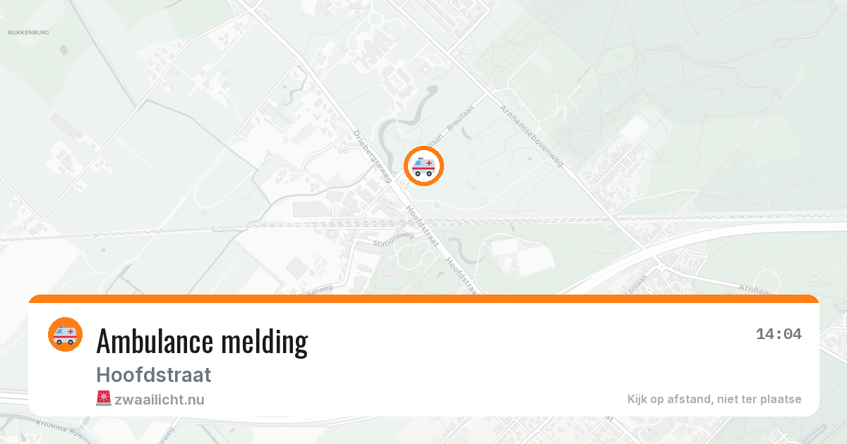 Ambulance melding — 7 mei 2026