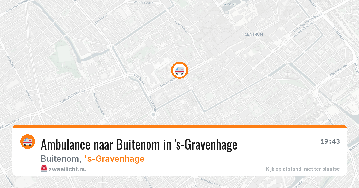 Ambulance naar Buitenom in 's-Gravenhage — 20 mrt 2026