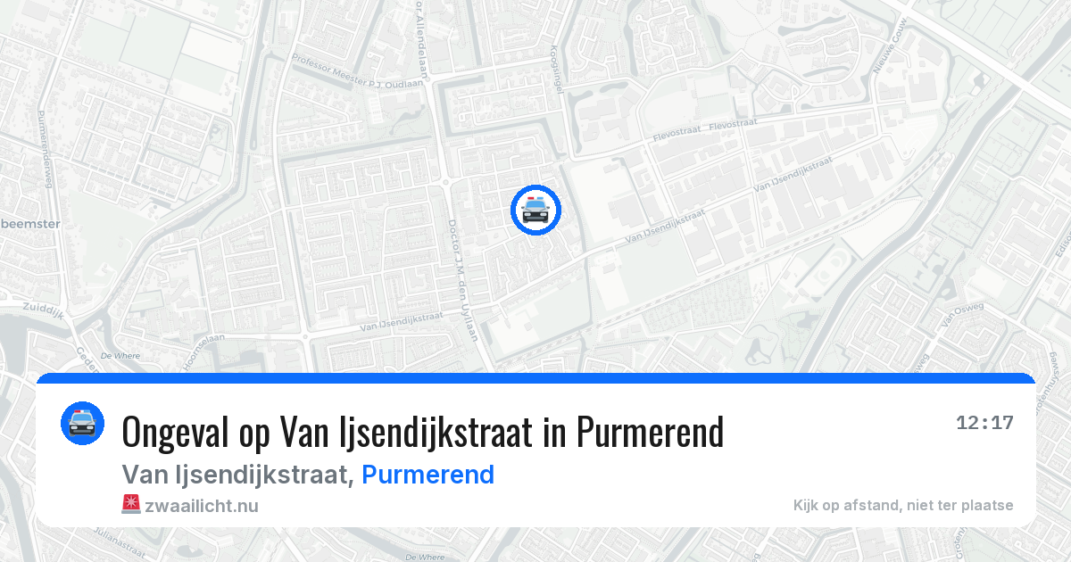 Ongeval op Van Ijsendijkstraat in Purmerend — 11 jul 2026
