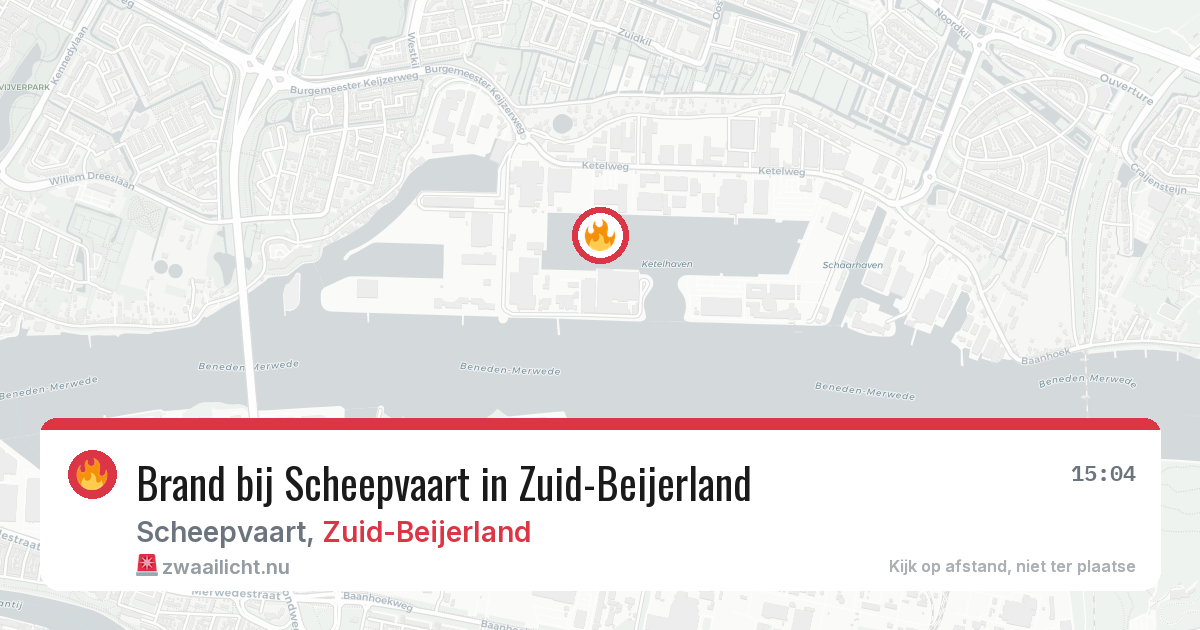 Brand bij Scheepvaart in Zuid-Beijerland — 10 jul 2026
