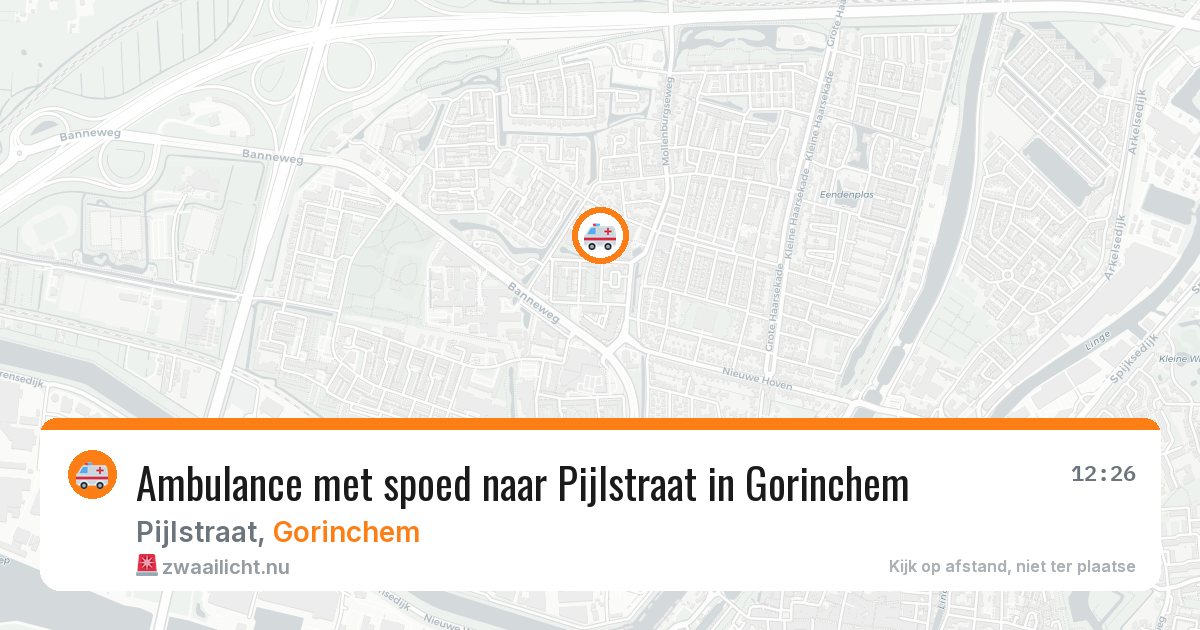 Ambulance met spoed naar Pijlstraat in Gorinchem — 18 jul 2026