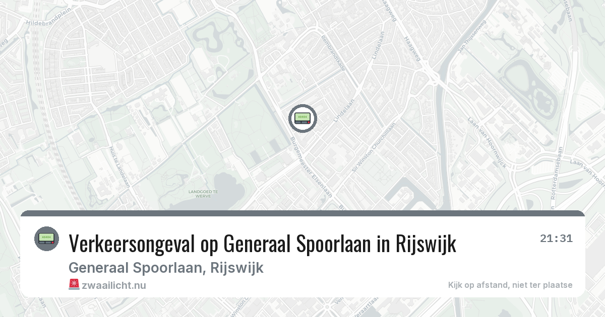 Verkeersongeval op Generaal Spoorlaan in Rijswijk — 12 feb 2026
