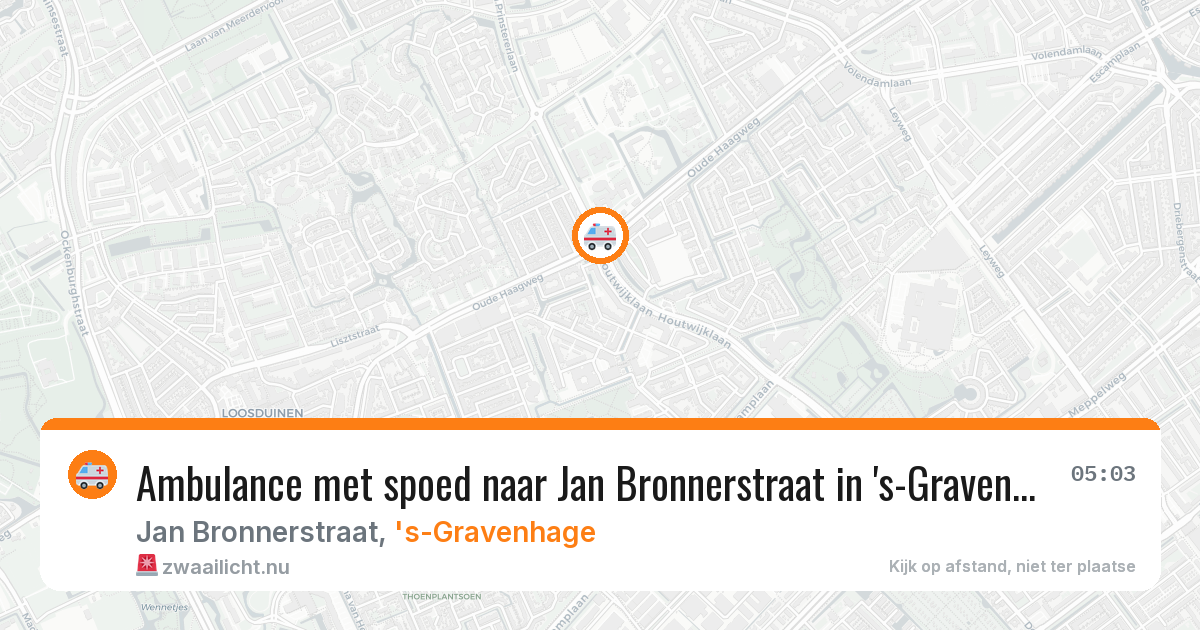 Ambulance met spoed naar Jan Bronnerstraat in 's-Gravenhage — 15 jul 2026