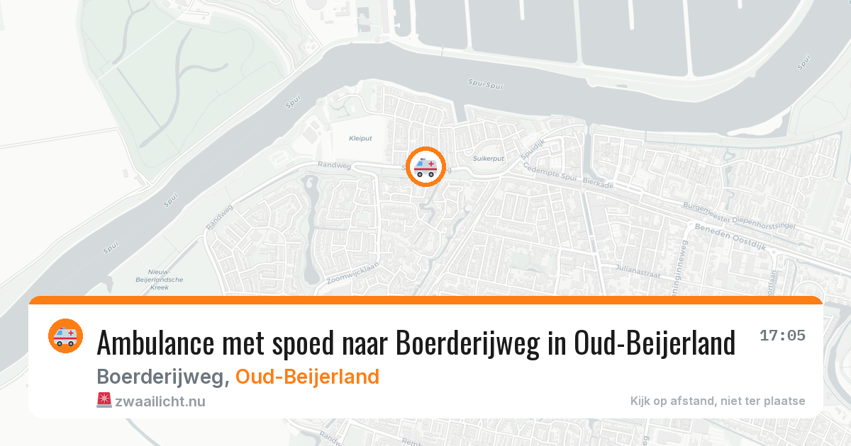 Ambulance met spoed naar Boerderijweg in Oud-Beijerland — 25 jan 2026