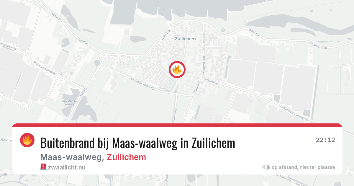 Buitenbrand bij Maas-waalweg in Zuilichem — 13 jul 2026