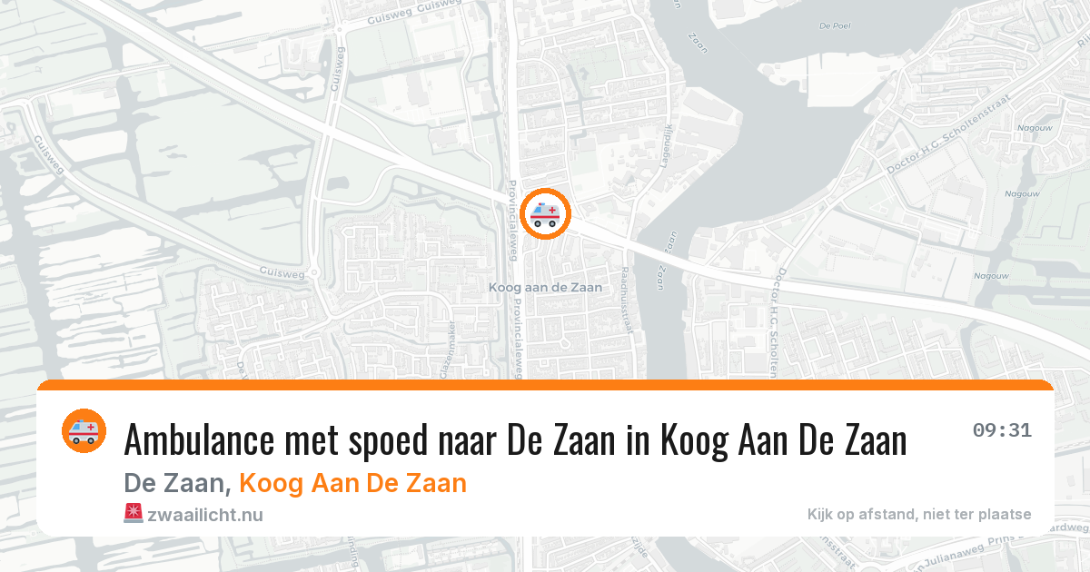 Ambulance met spoed naar De Zaan in Koog Aan De Zaan — 22 jul 2026