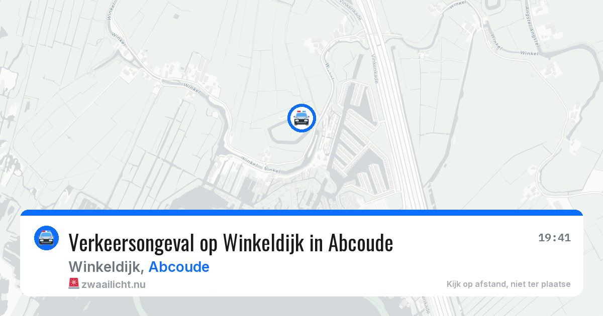Verkeersongeval op Winkeldijk in Abcoude — 13 jul 2026