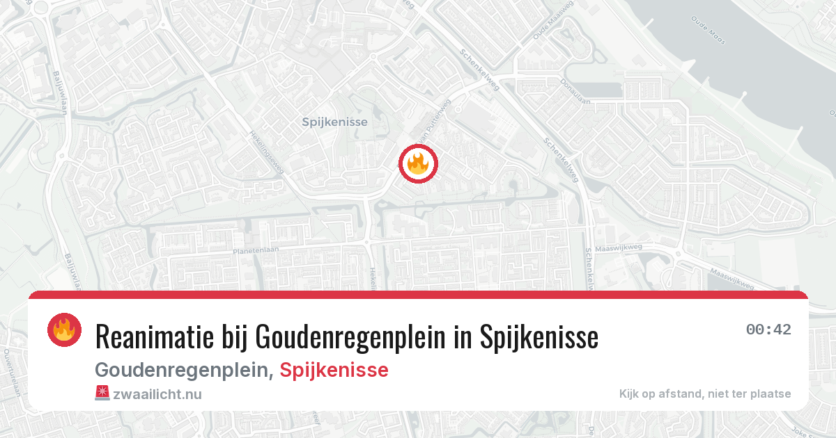 Reanimatie bij Goudenregenplein in Spijkenisse — 25 mei 2026