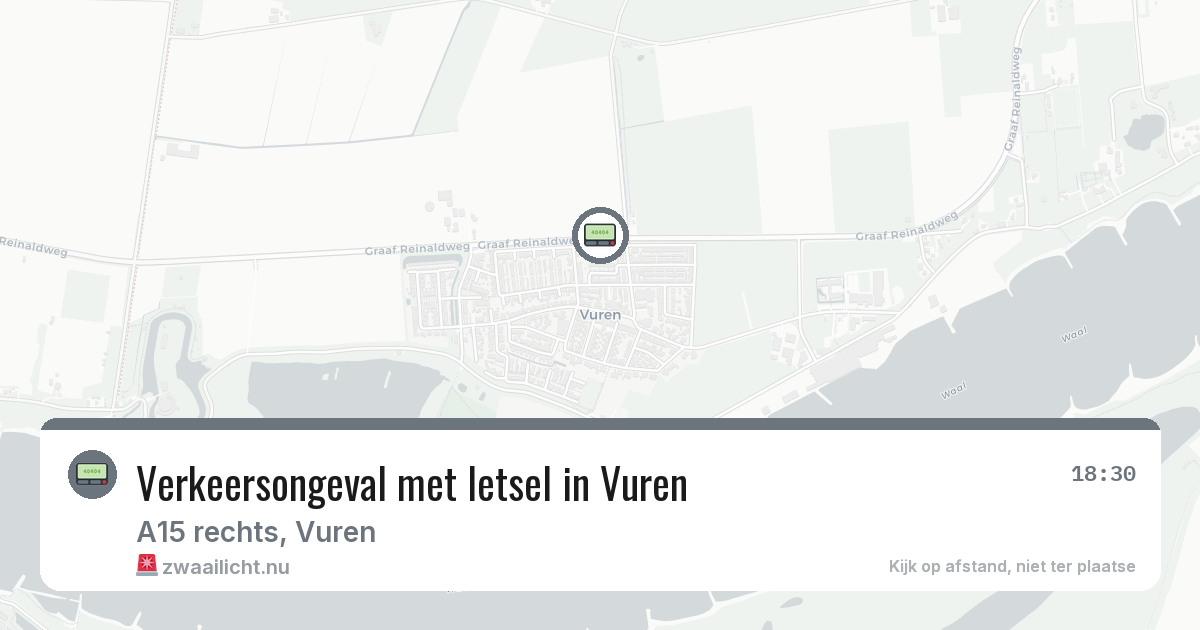 Verkeersongeval met letsel in Vuren — 13 jul 2026