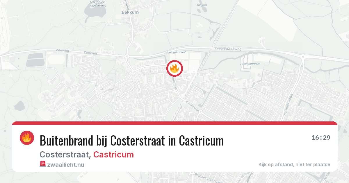 Buitenbrand bij Costerstraat in Castricum — 23 mrt 2026