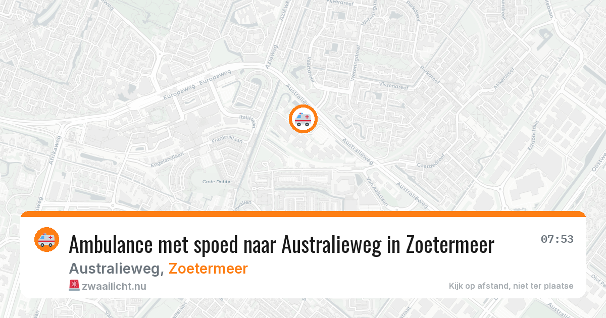 Ambulance met spoed naar Australieweg in Zoetermeer — 29 apr 2026