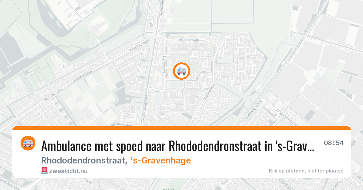 Ambulance met spoed naar Rhododendronstraat in 's-Gravenhage — 8 apr 2026