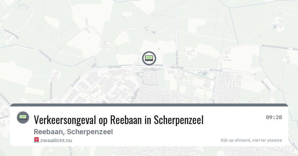 Verkeersongeval op Reebaan in Scherpenzeel — 25 jul 2026