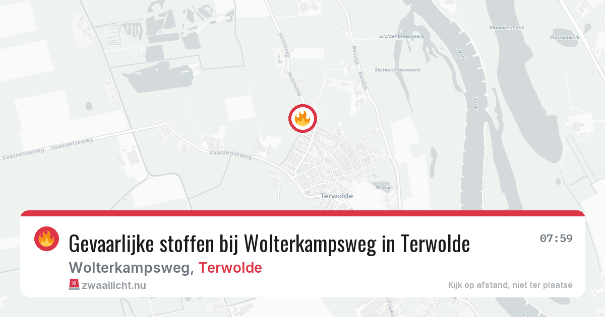 Gevaarlijke stoffen bij Wolterkampsweg in Terwolde — 19 mei 2026