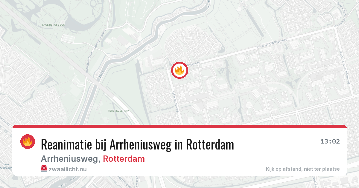 Reanimatie bij Arrheniusweg in Rotterdam — 12 mei 2026