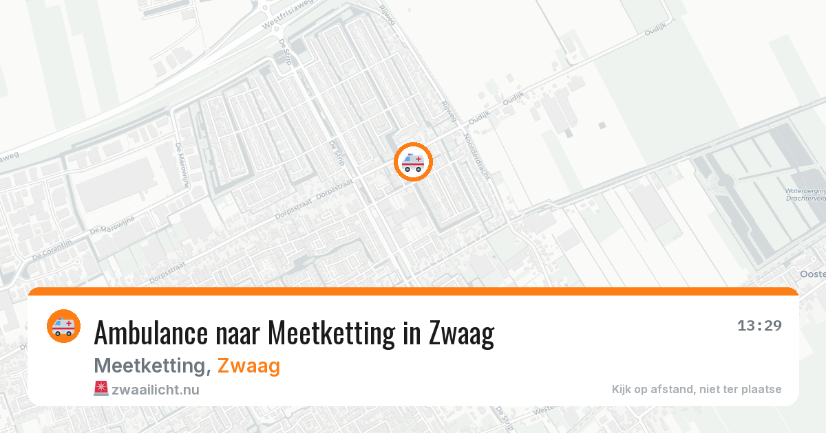 Ambulance naar Meetketting in Zwaag — 22 jul 2026