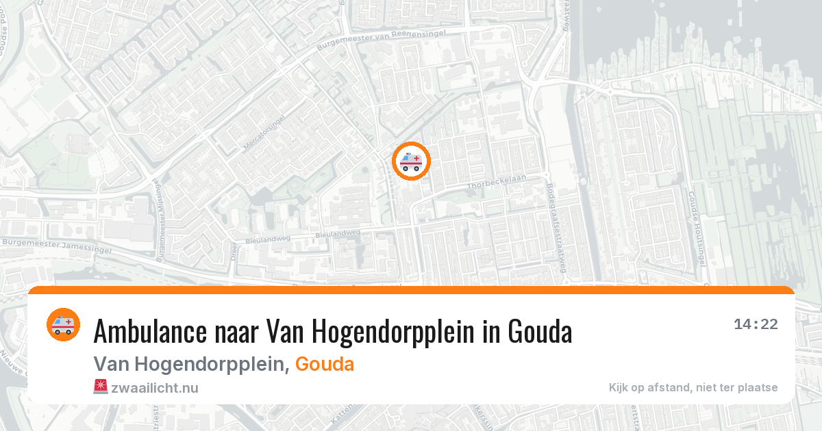 Ambulance naar Van Hogendorpplein in Gouda — 13 jul 2026
