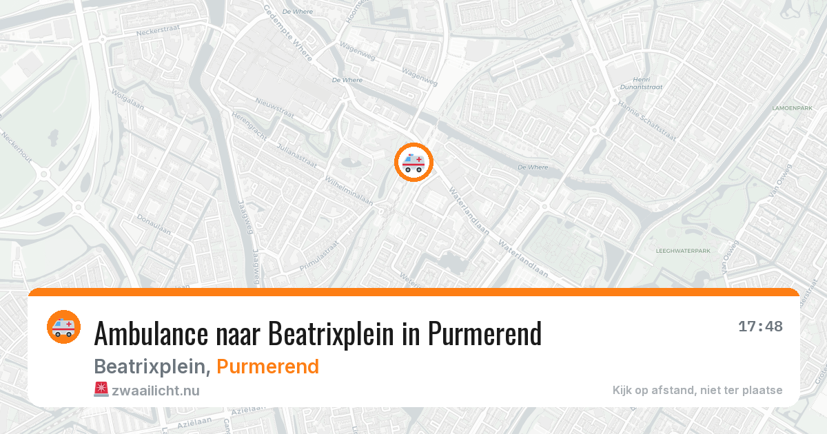 Ambulance naar Beatrixplein in Purmerend — 21 jul 2026