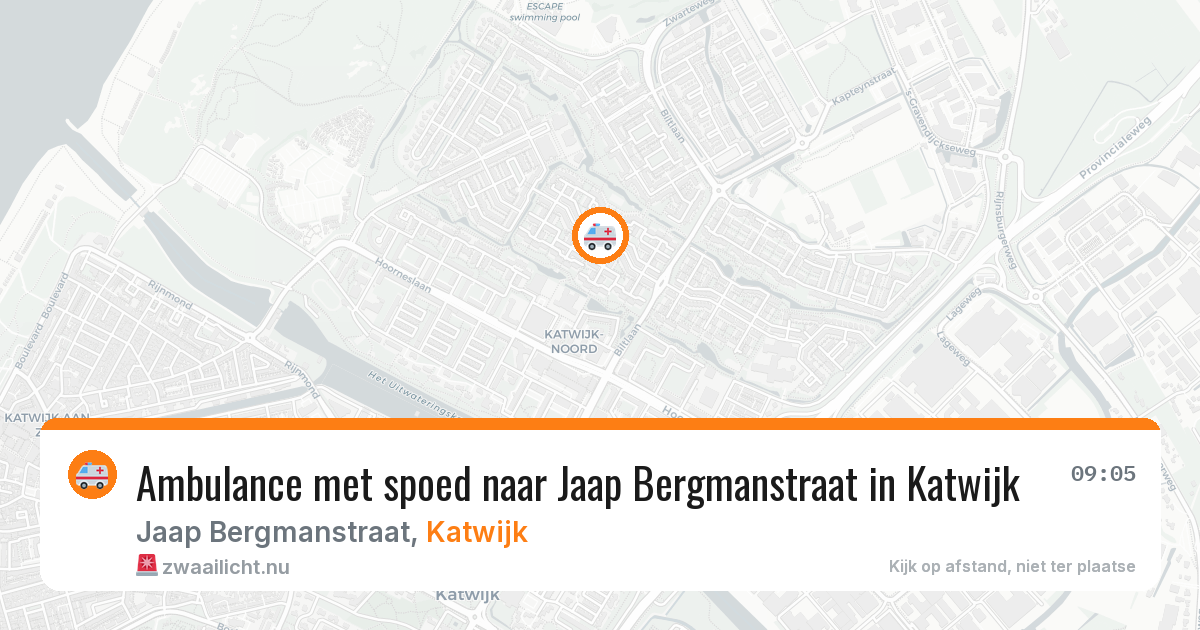 Ambulance met spoed naar Jaap Bergmanstraat in Katwijk — 17 feb 2026