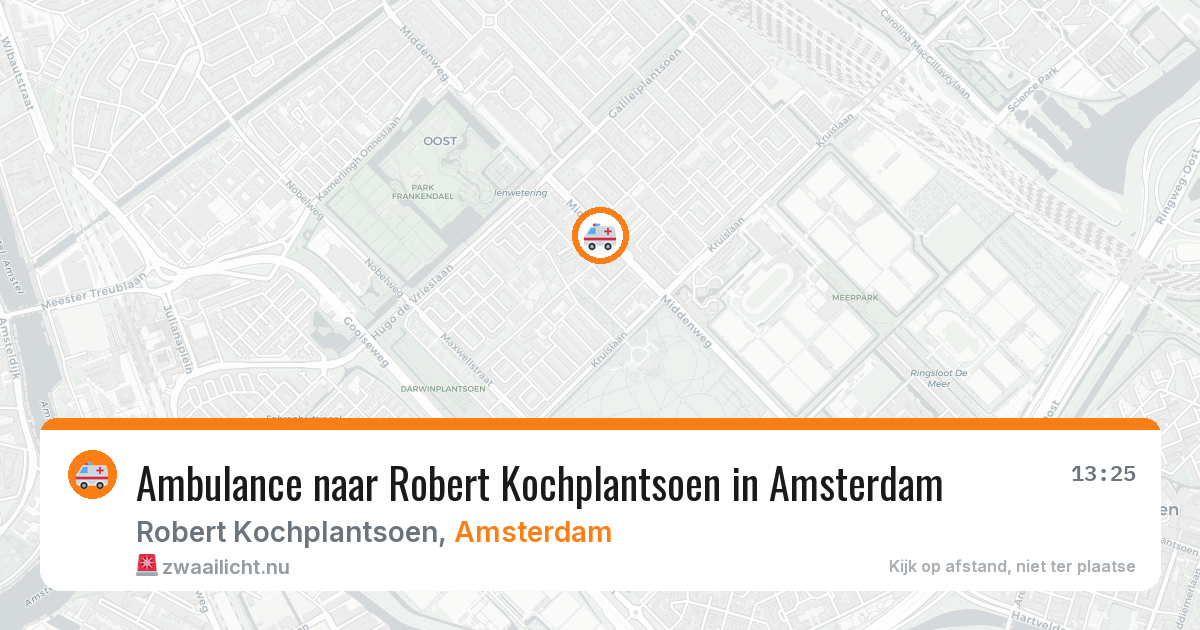 Ambulance naar Robert Kochplantsoen in Amsterdam — 13 jul 2026