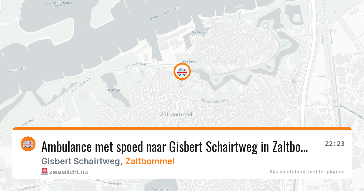 Ambulance met spoed naar Gisbert Schairtweg in Zaltbommel — 29 mrt 2026