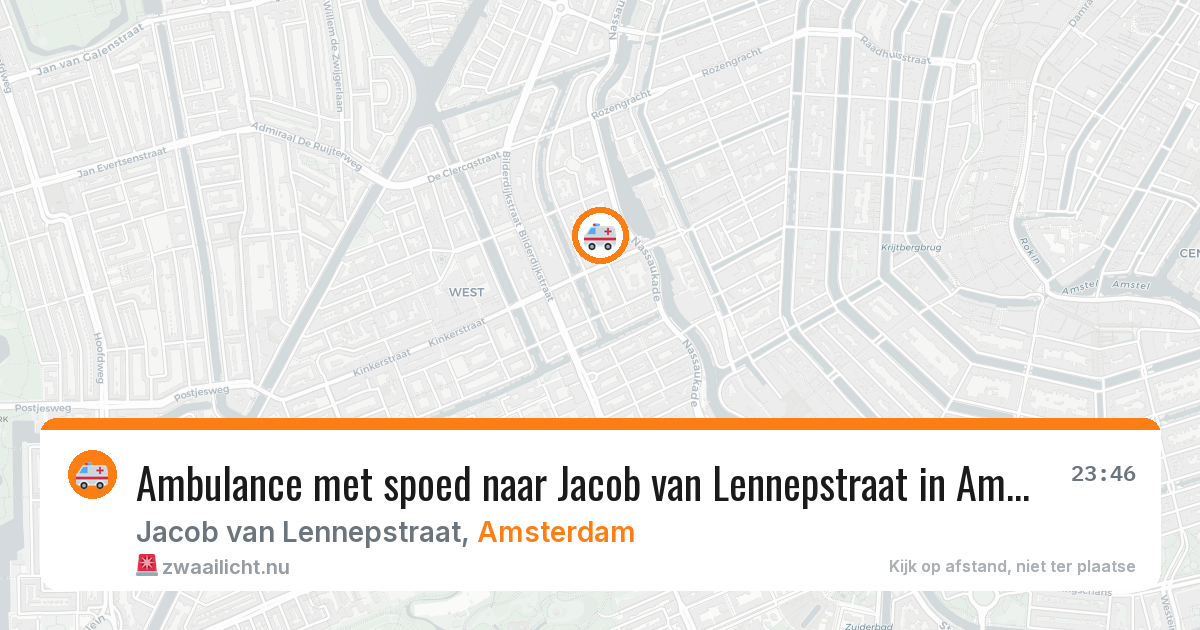 Ambulance met spoed naar Jacob van Lennepstraat in Amsterdam — 16 jul 2026