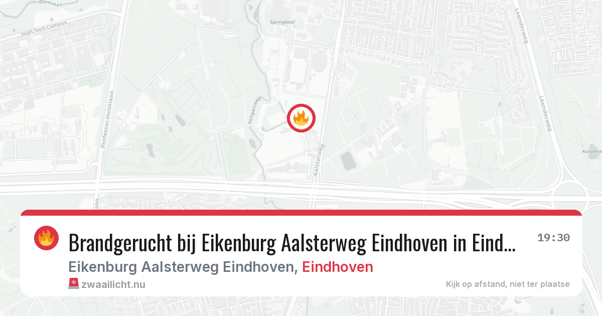 Brandgerucht bij Eikenburg Aalsterweg Eindhoven in Eindhoven — 19 jul 2026