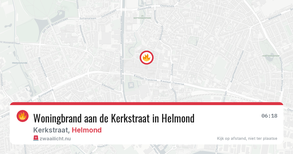 Woningbrand aan de Kerkstraat in Helmond — 17 jan 2026