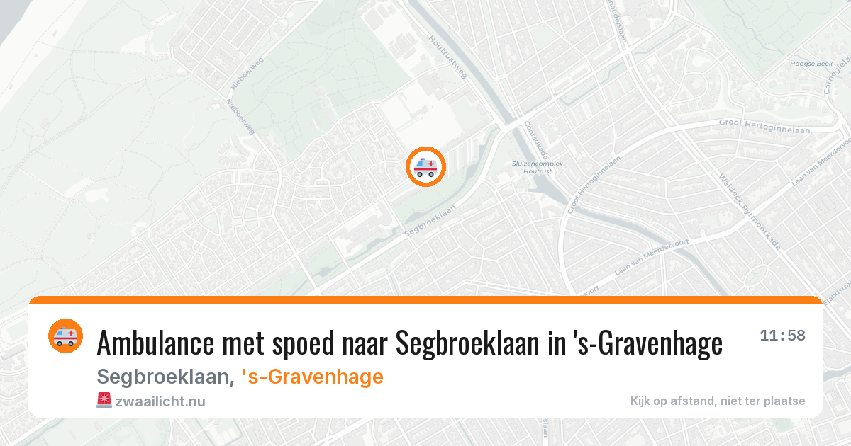 Ambulance met spoed naar Segbroeklaan in 's-Gravenhage — 26 jul 2026