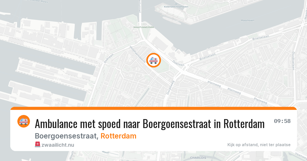 Ambulance met spoed naar Boergoensestraat in Rotterdam — 19 mei 2026