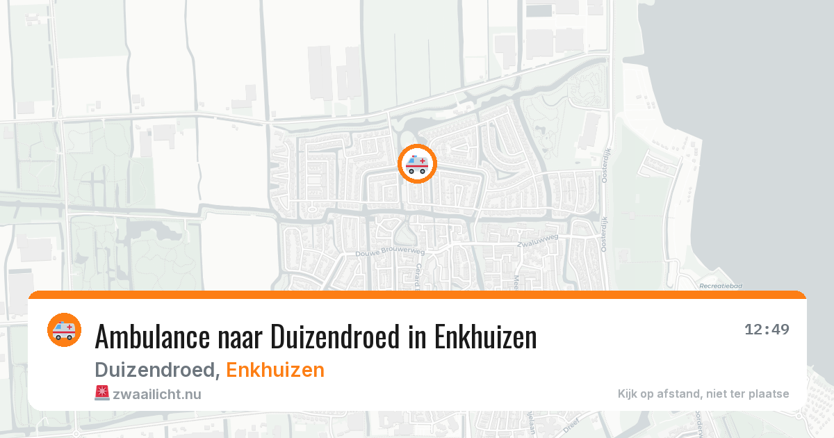 Ambulance naar Duizendroed in Enkhuizen — 3 jun 2026