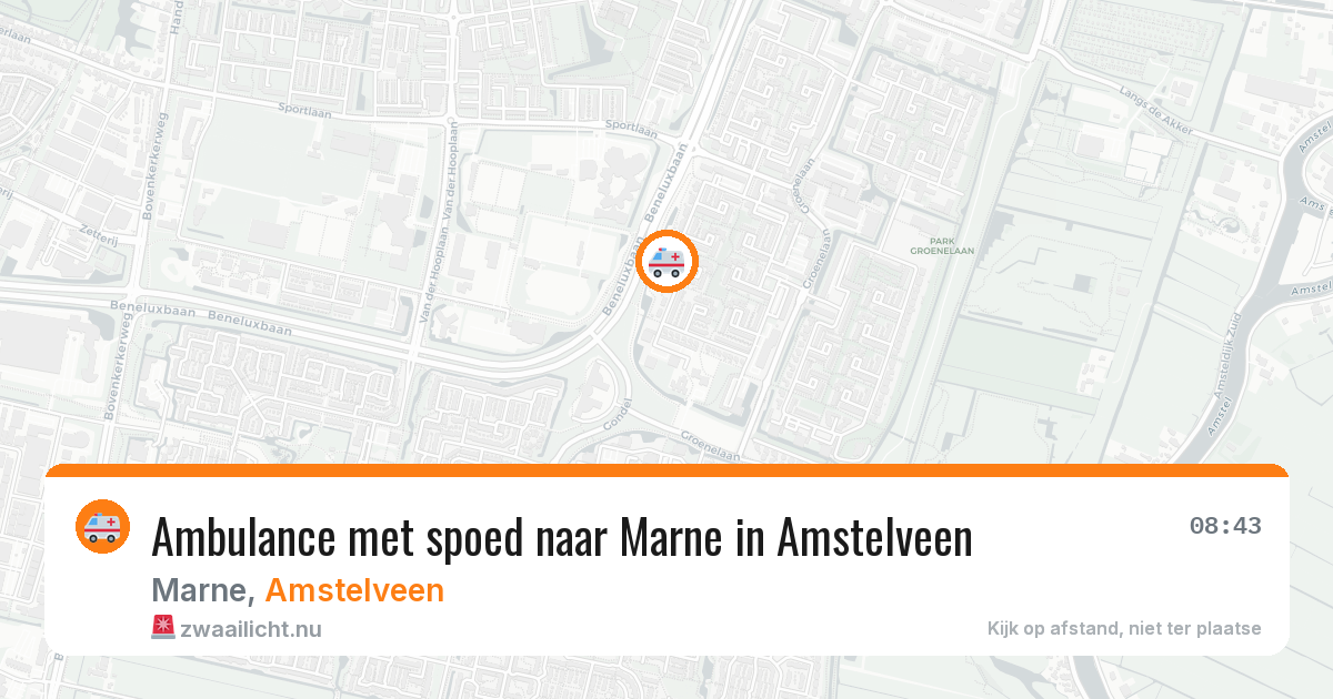 Ambulance met spoed naar Marne in Amstelveen — 25 mrt 2026