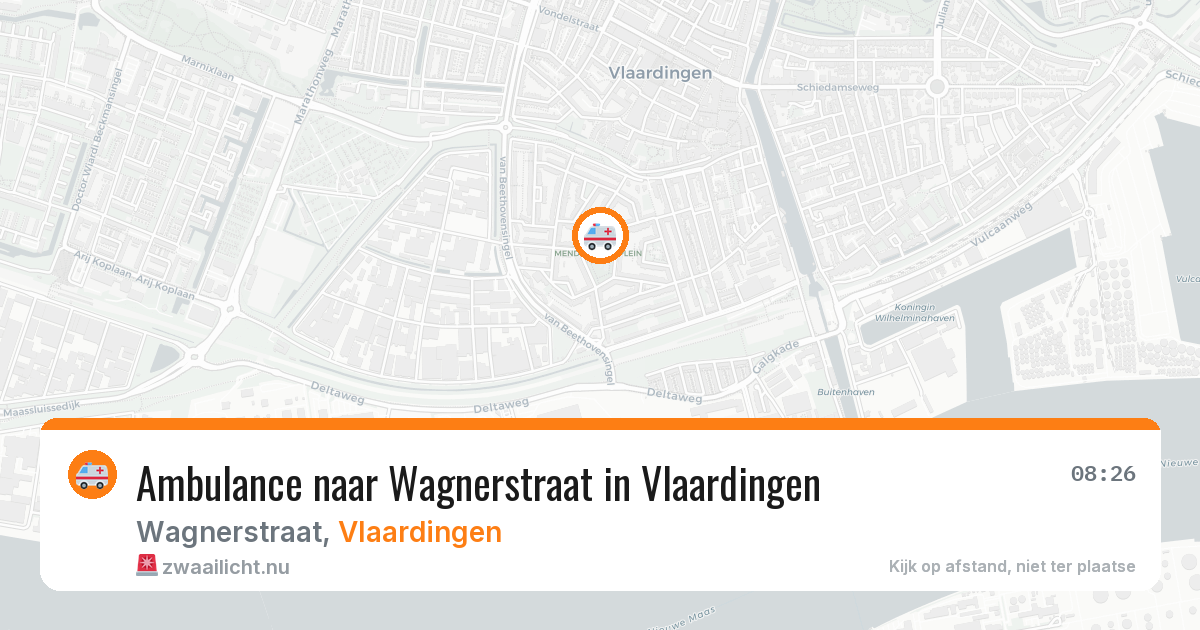 Ambulance naar Wagnerstraat in Vlaardingen — 20 jul 2026